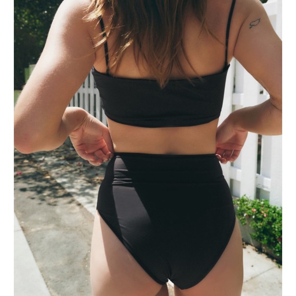 ZARA 2 Piece Bikini Top And Bottom Black - Picture 3 of 7